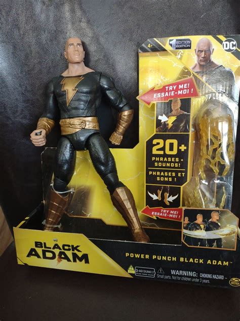 Dc Comics Power Punch Black Adam 12 Inch Action Figure 20 Phrases