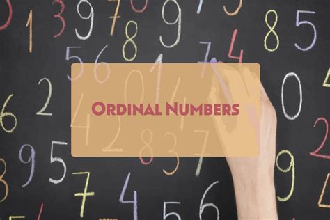 Arabic Ordinal Numbers