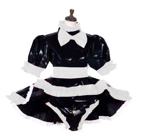 Sissy Lockable PVC French Maid Dress Multiple Sizes Etsy