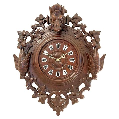 Large Vintage Black Forest Carved Cuckoo Clock At 1stdibs