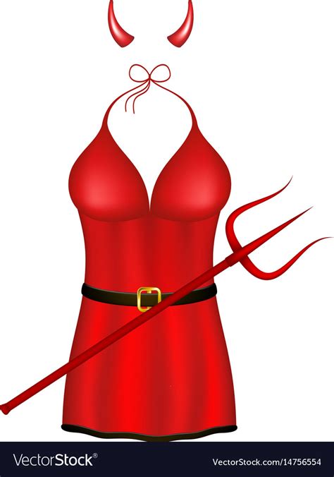 Sexy Devil Costume Royalty Free Vector Image Vectorstock