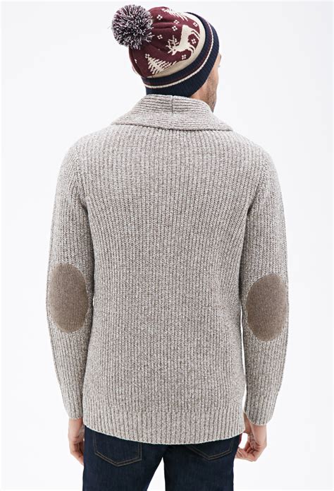 Mens Cardigan With Leather Elbow Patches At Levi Gether Blog
