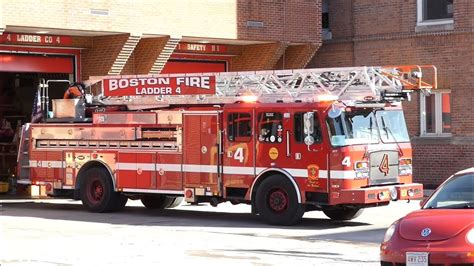 Boston Fire Department Ladder 4 Responding Youtube