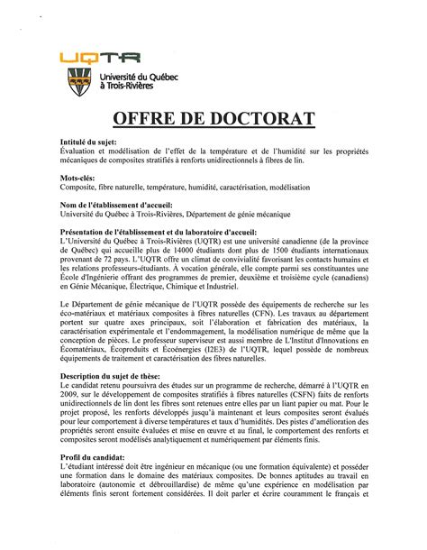 Exemple De Lettre De Motivation Pour Un Post Doctorat Partagez Lettre