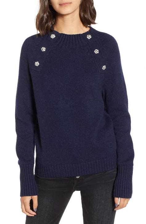 J Crew Sweater With Jeweled Buttons Nordstrom Sweaters Jcrew