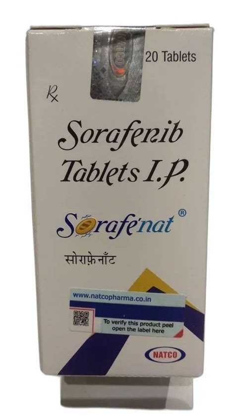 Sorafenat Mg Sorafenib Tablets Treatment Anti Cancer Medicine