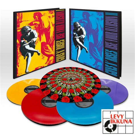 GUNS N ROSES USE YOUR ILLUSION I II 4LP Box Set Coloured Vinyl