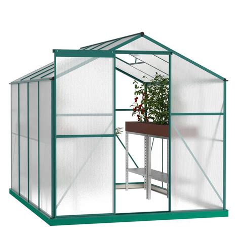 Reviews For Ft X Ft Green Polycarbonate Greenhouse For Outdoors