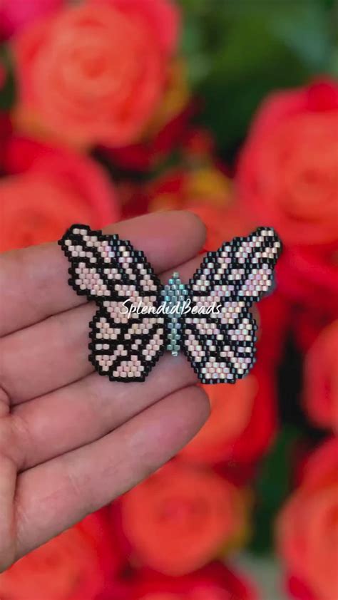 Brick Stitch Butterfly Pattern Seed Beads Pattern Butterfly Miyuki