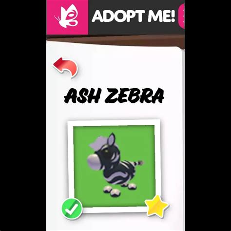 ASH ZEBRA NFR ADOPT ME PETS - Roblox Game Items - Gameflip