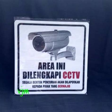 Jual Sign Board Akrilik Area Ini Dilengkapi Cctv Sign Label Acrylic