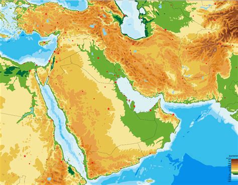 Middle East Physical Map Diagram | Quizlet