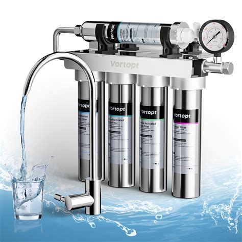 Vortopt Under Sink Water Filter Stainless Steel Water Filter System 001m Filtration 5