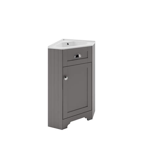 580mm Grey Corner Vanity Unit Baxenden Better Bathrooms