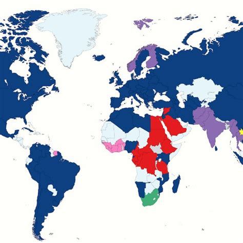 Global Geographic Distribution Of Most Common Hepatitis B Virus