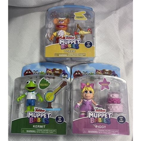 Disney Toys Disney Junior Muppet Babies Kermit Miss Piggy Fozzie