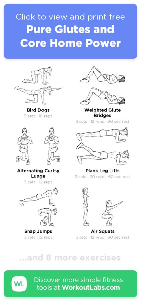 Pure Glutes And Core Home Power Click To View And Print This