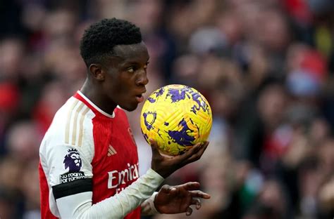 Arsenals Eddie Nketiah Dedicates His First Premier League Hat Trick To