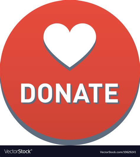 Donate button icon Royalty Free Vector Image - VectorStock