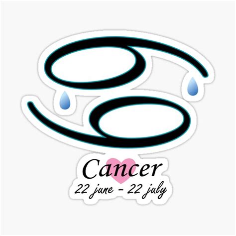 Zodiac Sign Cancer Sticker For Sale By Cxralyss Redbubble