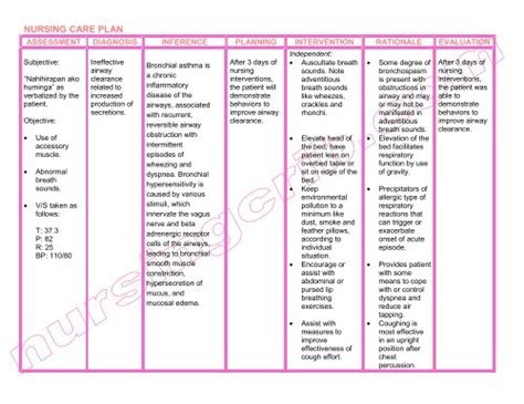 Ncp For Asthma