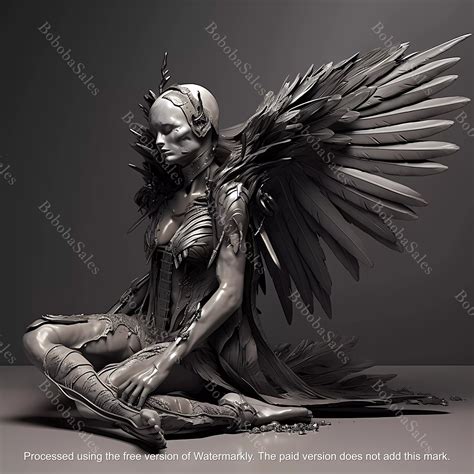 Fallen Angel Printable Digital Download Digital Art High Resolution V1 ...