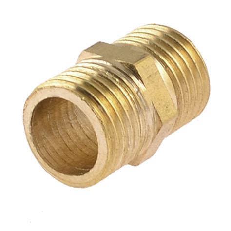 Unique Bargains Equal Pt Male To Male M M Brass Hex Nipple Reducer