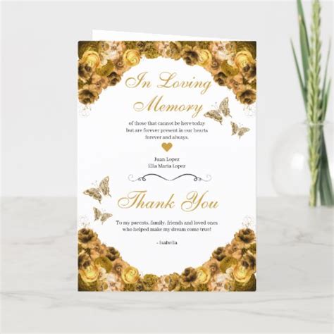 Gold Floral Quinceanera Tiara Butterflies Program Zazzle