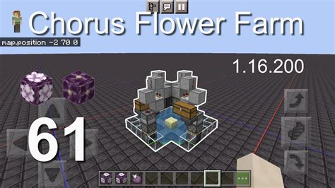 Minecraft Bedrock Tutorials61 How To Build A Chorus Flower Farm 1