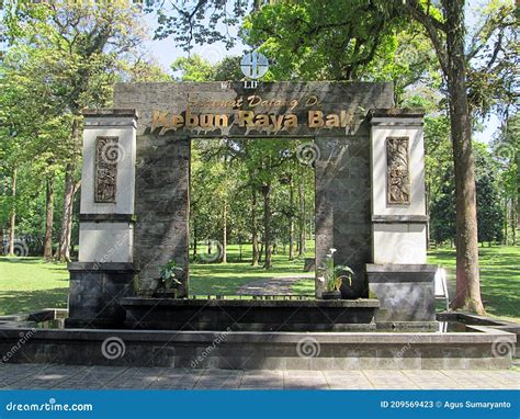 The Gate Welcome Of Bali Botanical Gardens Editorial Stock Photo