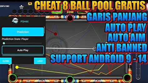 CHEAT 8 BALL POOL GRATIS AUTO PLAY AUTO AIM 6 GARIS ANTI BANNED