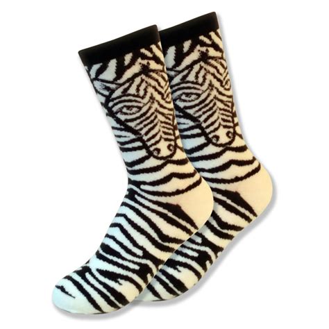 Zebra Socks For Women Black And White