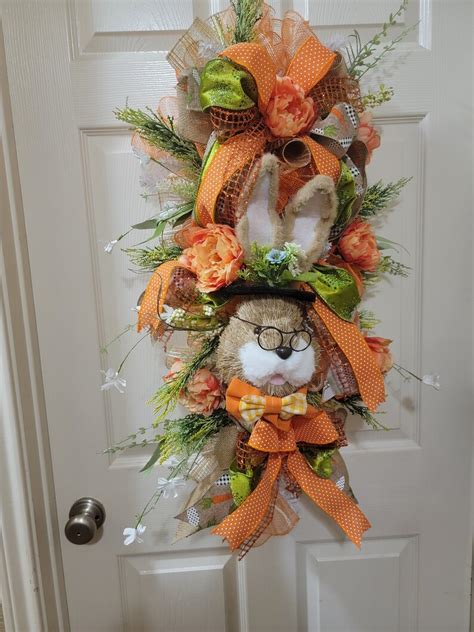 Easter Swag Bunny Swag Easter Wreath Bunny Wreath Front Door Wreath