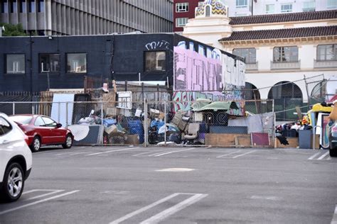 Homeless Encampment, Downtown Los Angeles Editorial Stock Photo - Image ...