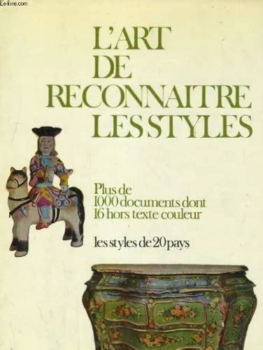 L ART DE RECONNAITRE Les Styles EUR 17 75 PicClick FR