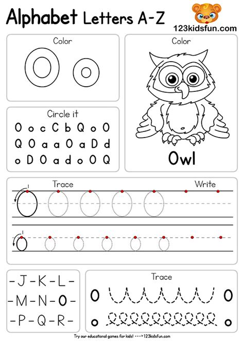 Free Alphabet Practice A-Z Letter Worksheets | 123 Kids Fun Apps