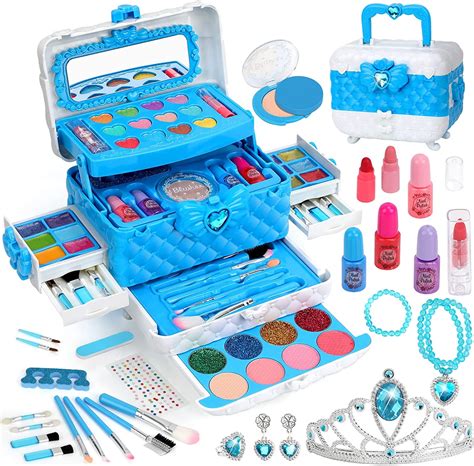 Sendida Washable Makeup Toy Set for Girls (60PCS) - Suitable for Kids ...