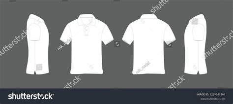 T Shirt Polo White Vector Illustration White Stock Vector Royalty Free