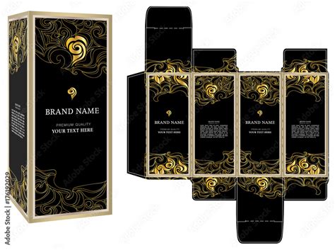 Packaging Design Vector Black And Gold Luxury Box Template An – NBKomputer