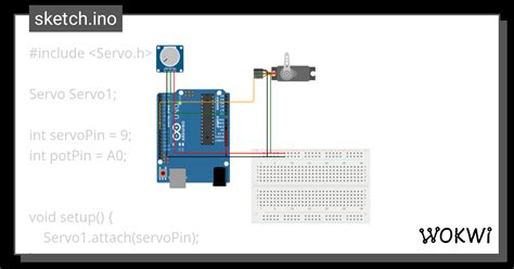 Poten And Servo Wokwi ESP32 STM32 Arduino Simulator