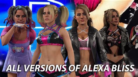 Wwe 2k23 All Versions Of Alexa Bliss Hidden Models Original Youtube