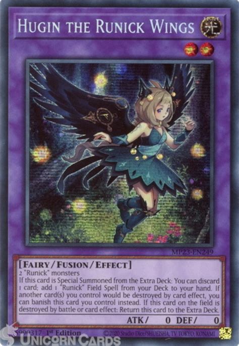 MP23 EN249 Hugin The Runick Wings Prismatic Secret Rare 1st Edition