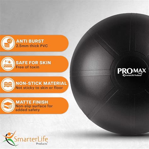 Smarterlife Pro Max Pelota De Ejercicio De Entrenamiento Para Fitness