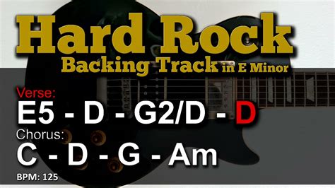 Energetic Hard Rock Backing Track Jam In E Minor Youtube