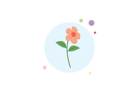 Spring Flower 9 Circle Bubble Icon Graphic By Raysaozora · Creative Fabrica