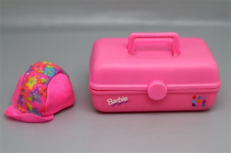 Vtg 1992 Caboodles Barbie Glitter Beach Pink Makeup Box Case Replace And Cap 3157 Ebay