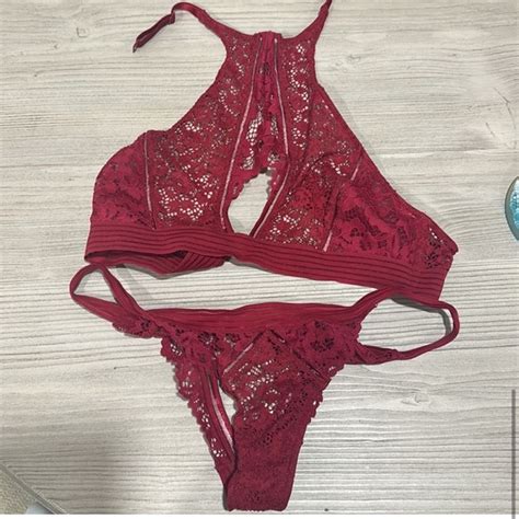 Victoria S Secret Intimates Sleepwear Victorias Secret Red Lingerie Set Poshmark