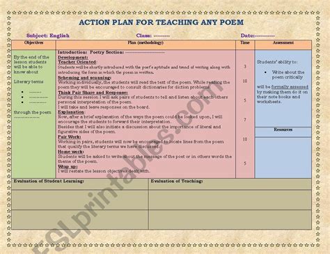 How To Teach A Poem Lesson Plan Esl Worksheet By Manoz Mani