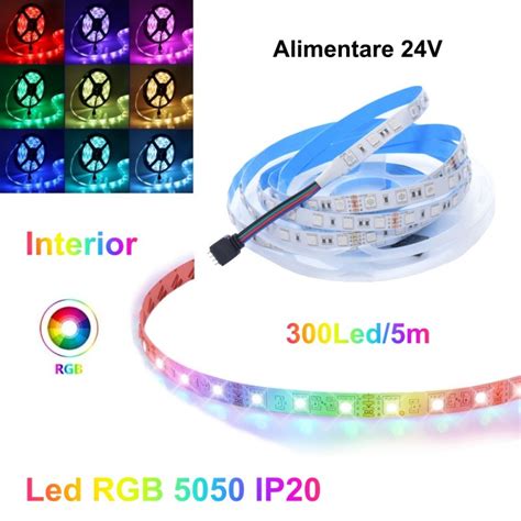 Banda Led Rgb 24v 60led M Interior Ip20 5m Rol