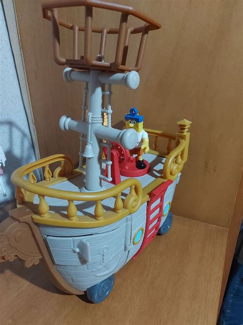 Barco Pirata Bob Esponja Brinquedo para Bebês Fisher Price Usado